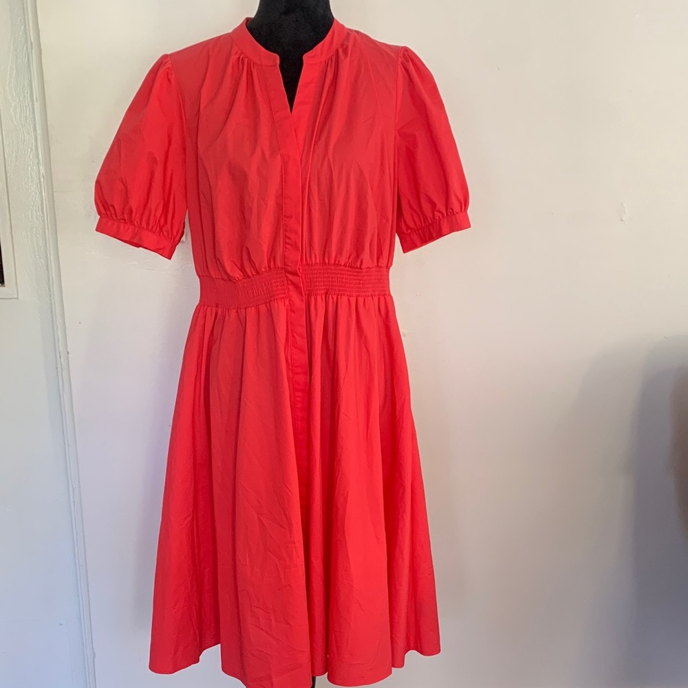 Worthington Pink Puff-Sleeve Maxi Dress with Shirred Waist